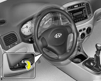 STEERING WHEEL TILT LEVER - Hood Release - Features of your Hyundai
