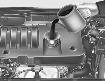 If the oil level is close to or below the "L" mark, add oil until it reaches