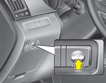  To open the trunk from inside the vehicle, press the trunk lid release button.