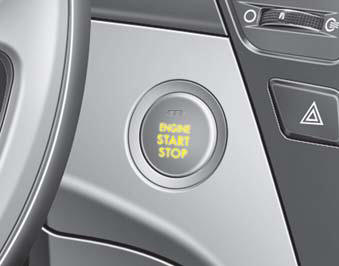 Whenever the front door is opened, the engine start/stop button will illuminate