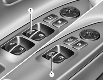 The power windows operate when the ignition key is in the "ON" position. The