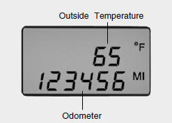 This mode indicates the outside temperature between -40F (-40C) and 176F (80C)