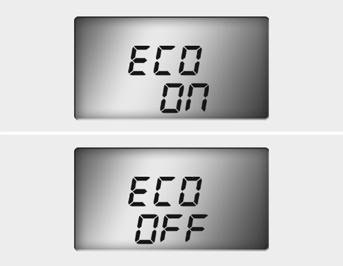 You can turn the ECO indicator on/off on the instrument cluster in this mode.