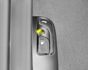 The fuel-filler lid must be opened from inside the vehicle by pulling up on the