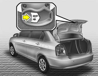 Your vehicle is equipped with a glow-inthe dark emergency trunk release lever