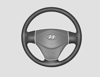 Press the pad on the steering wheel to sound the horn.