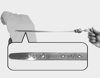 3. Confirm if the fluid level is in the "HOT" range on the level gauge. If the