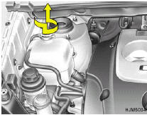 2. Turn the radiator cap counterclockwise without
