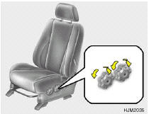 To raise or lower the front part of the seat