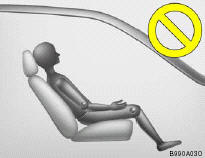 o NEVER excessively recline the front passenger
