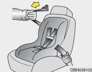 3. Pull the shoulder portion of the seat belt all the way out. When the shoulder