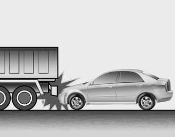  Just before impact, drivers often brake heavily. Such heavy braking lowers