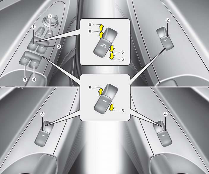 (1) Drivers door power window switch