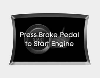 Press brake pedal to start engine