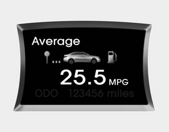 Average fuel consumption (if equipped) (MPG or l/100 km)