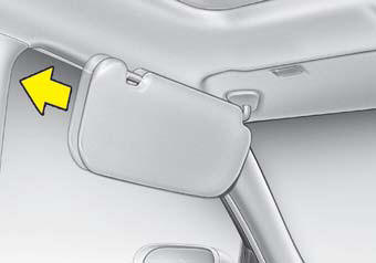 Use the sunvisor to shield direct light through the front or side windows. To